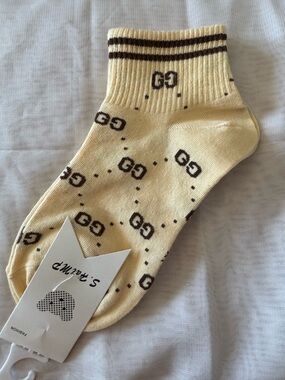 GG interlocking fashion designer inspired Socks - NWT
